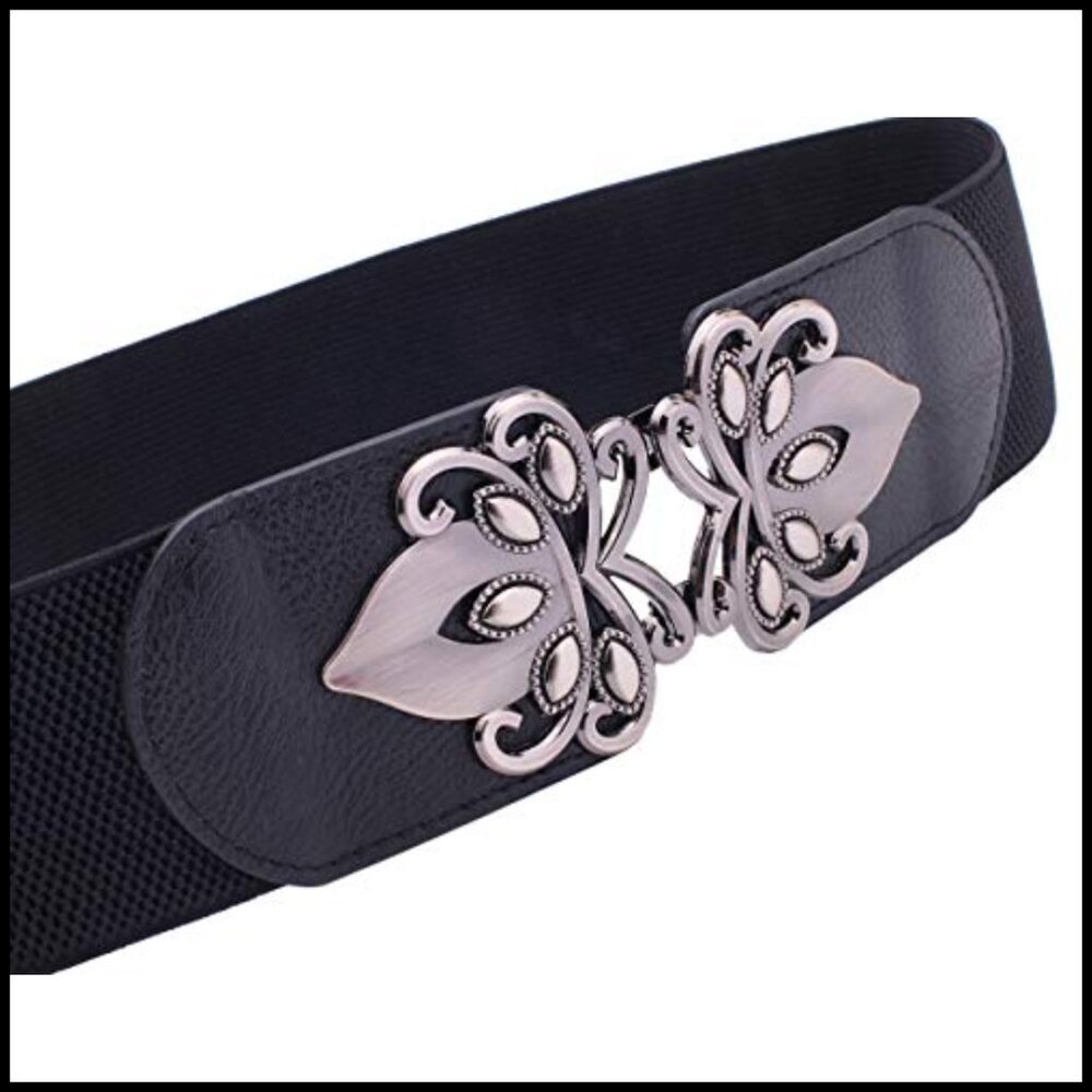 Vintage Wide Elastic Stretch Waist Belt Retro Cinch Belt Y2K Chic - Picture 5 of 7